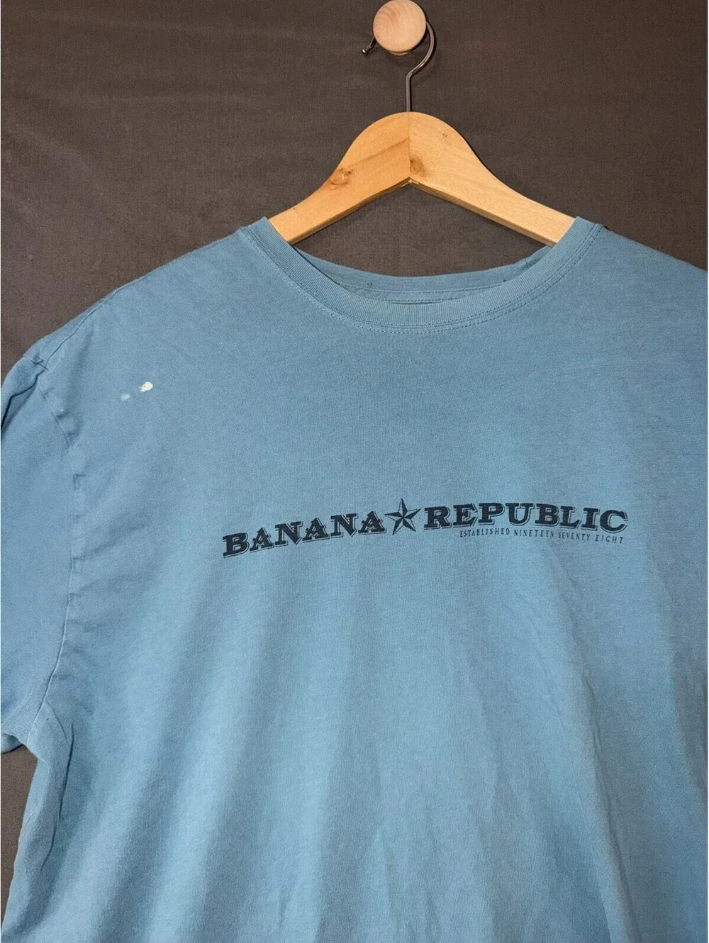 Banana Republic XL Blue Tee – Established 1978 Graphic – Casual Cotton Shirt
